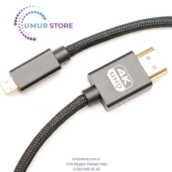 Micro HDMI To HDMI Kablo 4K 60Hz 3m - Image 1