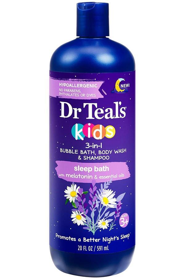 Dr.Teals Kids Sleep Bath 3in1 Banyo Köpüğü + Vücut Şampuanı + Şampuan 591ML - Image 1