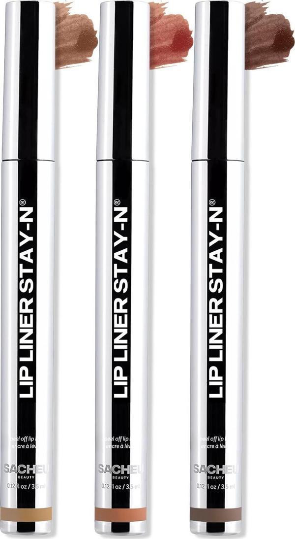 Sacheu Lip Liner Stay-n Soyulabilir Uzun Süre Kalıcı Dudak Çizgisi Belirginleştirici 3'lü Set - Image 1