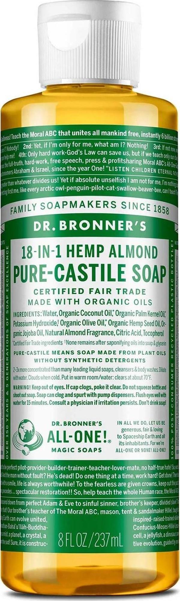 Dr.Bronner's Çok Amaçlı Sıvı Sabun Badem Kokulu 237ML - Image 1