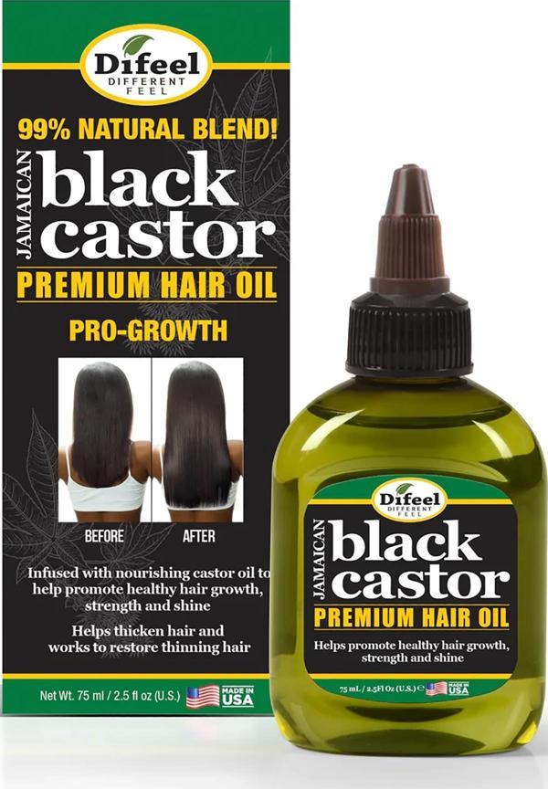 Difeel Jamaican Black Castor Yavaş Uzayan Saçlara Özel Saç Bakım Yağı 75ML - Image 1
