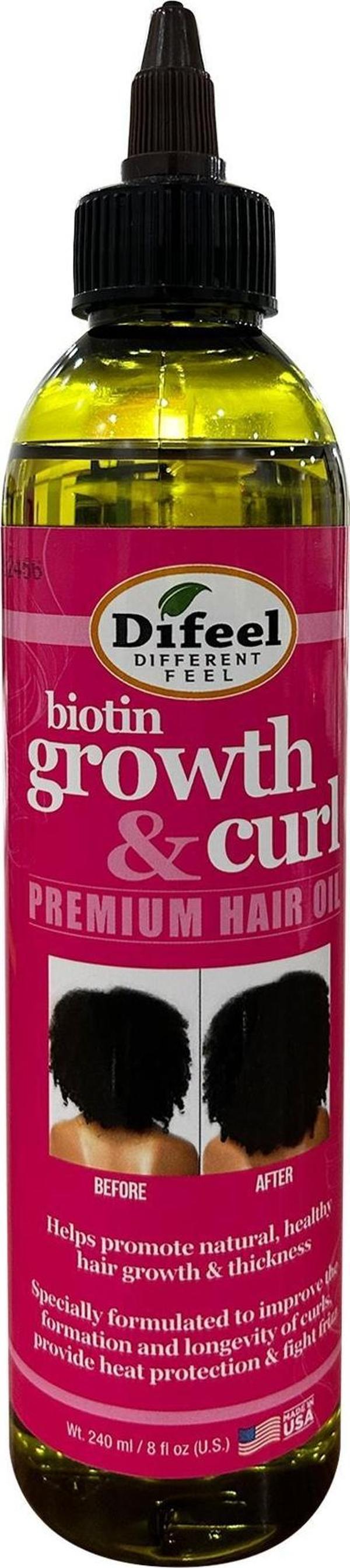 Difeel Biotin Growth & Curl Saç Yağı 240ML - Image 1