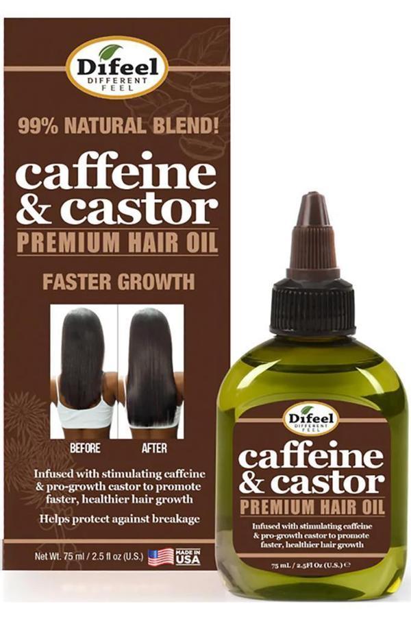 Difeel Caffeine & Castor Yavaş Uzayan Saçlara Özel Saç Bakım Yağı 75ML - Image 1