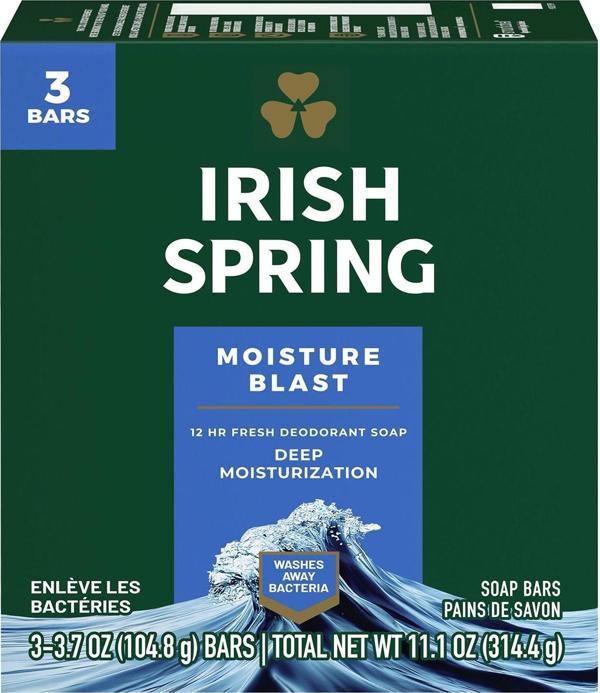 Irish Spring Moisture Blast Sabun 3lü Paket - Image 1