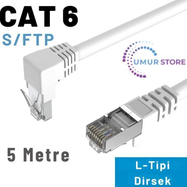 5 mt Cat6 S/ftp Dirsek Kablo - Image 1
