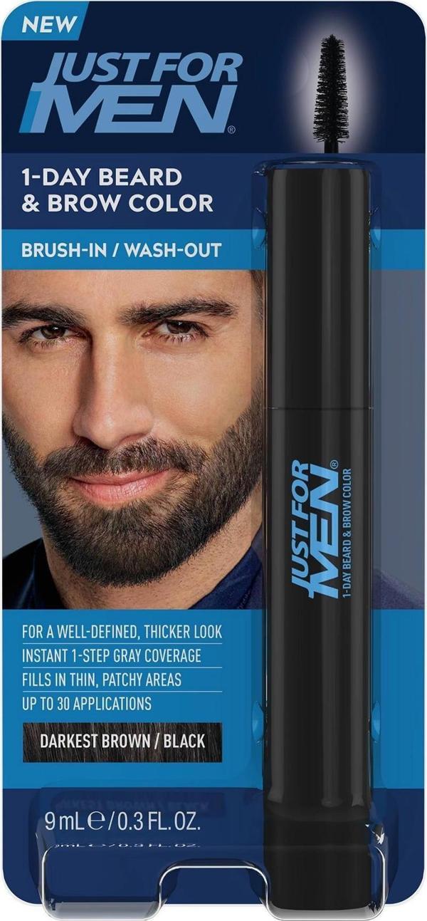 Just For Men 1 Günlük Geçici Sakal ve Kaş Boyası Koyu Kahverengi/Siyah 9ML - Image 1