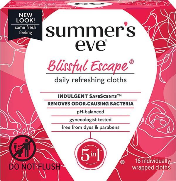 Summers Eve Blissful Escape Özel Bölge Temizlik Mendili 16 Adet - Image 1