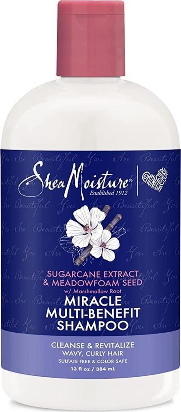 Shea Moisture Şeker Kamışı Özü ve Çayır Köpüğü Tohumu Şampuan 384ML - Image 1