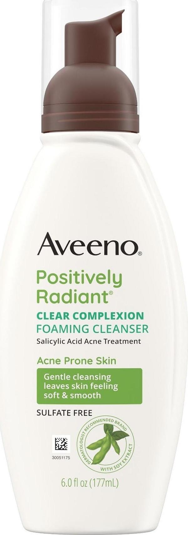 Aveeno Positively Radiant Yağsız Köpüren Yüz Temizleyici 177ML - Image 1
