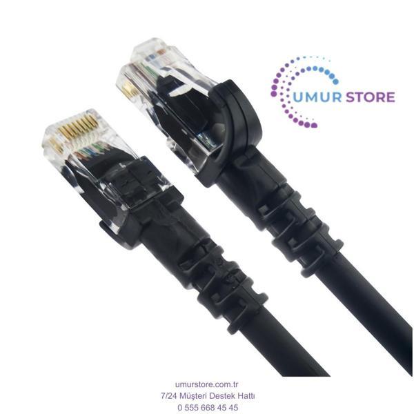 1 Metre Cat6 Network-Ağ-Ethernet Kablosu Siyah - Image 1
