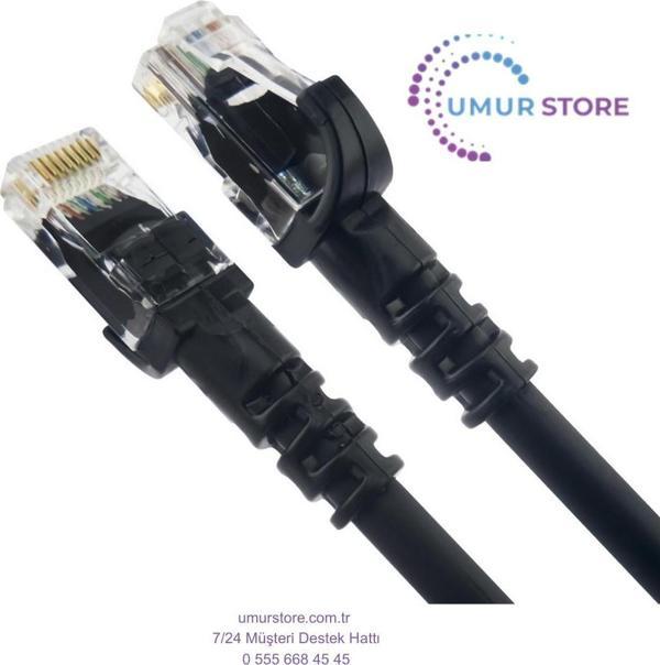 1 Metre Cat6 Network-Ağ-Ethernet Kablosu Siyah - Image 1