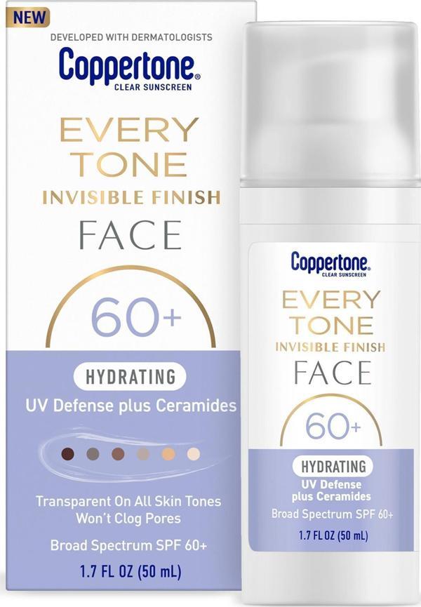 Coppertone Every Tone SPF60+ Şeffaf Yüz Güneş Kremi 50ML - Image 1