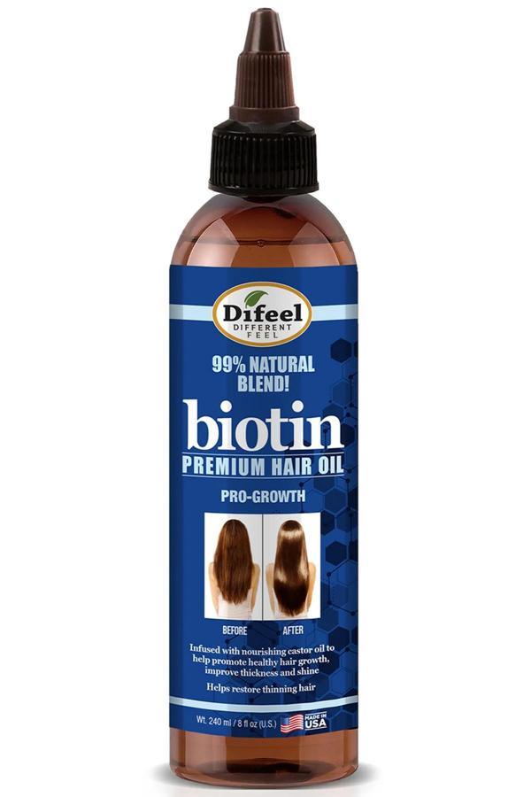 Difeel Biotin İnce ve Yavaş Uzayan Saçlara Özel Saç Bakım Yağı 237ML - Image 1