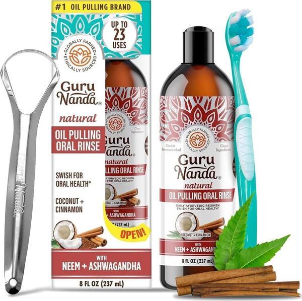 GuruNanda Coconut + Cinnamon Ağız Bakım Suyu 237ML - Image 1