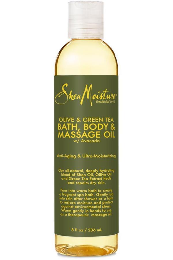 Shea Moisture Zeytin ve Yeşil Çaylı Banyo, Vücut ve Masaj Yağı 236ML - Image 1