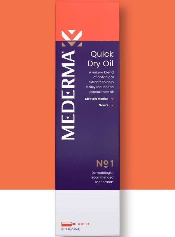 Mederma No:1 Quick Dry Oil Çatlak Karşıtı Cilt Bakım Yağı 100ML - Image 1