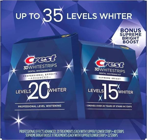 Crest 3D Whitestrips Level 20 + Level 15 Set - Image 1