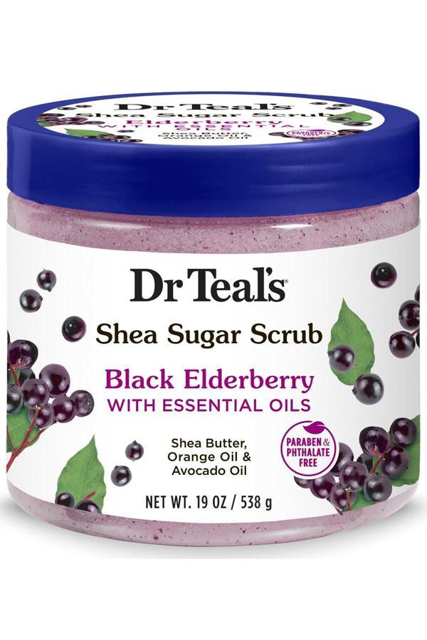 Dr.Teal's Shea Sugar Scrub Black Elderberry Vücut Şeker Peeling 538GR - Image 1