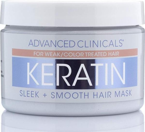 Advanced Clinicals Keratin Yumuşak ve Pürüzsüz Saçlar İçin Saç Maskesi 340GR - Image 1