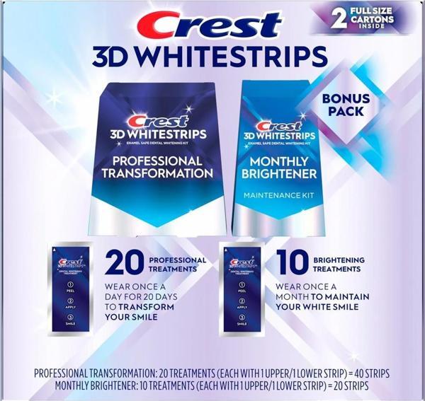 Crest 3D Whitestrips Professional + Brightening Set - Image 1