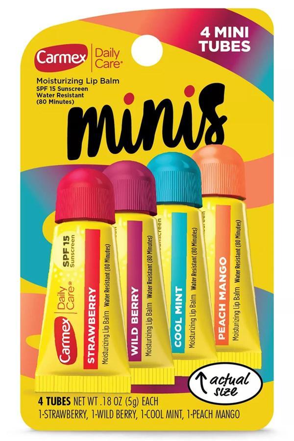 Carmex Minis SPF15 Dudak Balsamı Çeşit Paketi 4 Adet - Image 1
