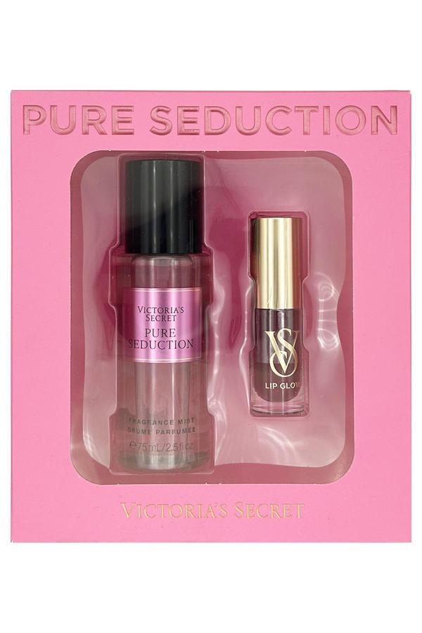 Victoria's Secret Pure Seduction Mini Vücut Spreyi ve Mulberry Parlatıcı Dudak Yağı Set - Image 1