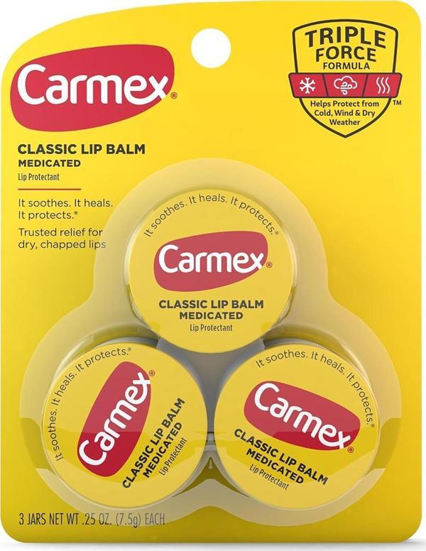 Carmex Orijinal Kavanoz Dudak Balsamı 3x7.5GR - Image 1