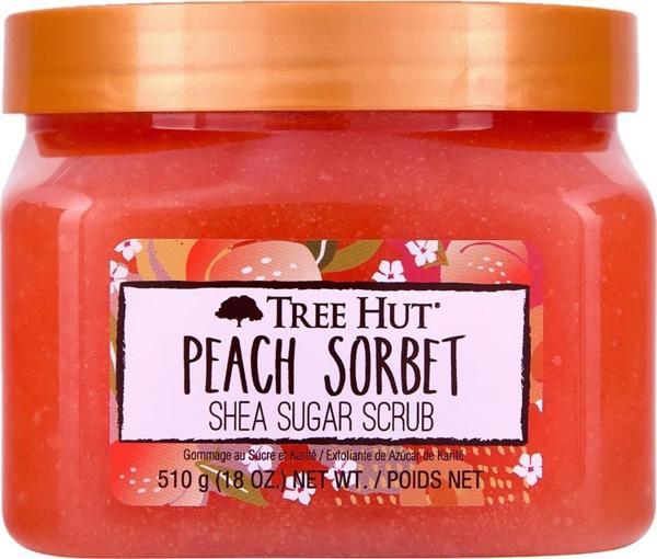 Tree Hut Peach Sorbet Shea Sugar Scrub Vücut Peelingi 510GR - Image 1