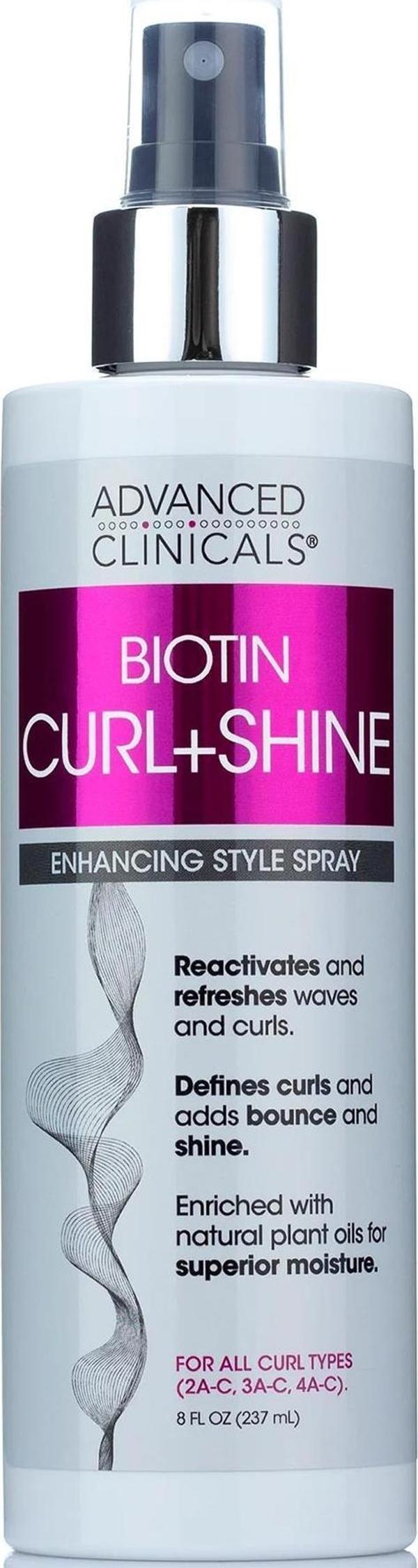 Advanced Clinicals Biotin Bukle+Parlaklık Kazandıran Şekillendirici Saç Spreyi 237ML - Image 1