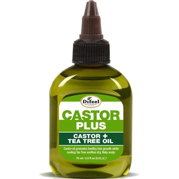 Difeel Castor + Tea Tree Oil Yavaş Uzayan Saçlara Özel Saç Bakım Yağı 75ML - Image 1