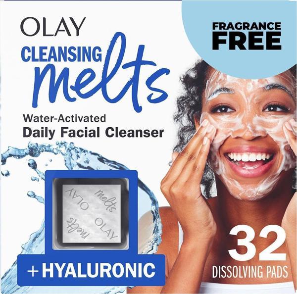 Olay Cleansing Melts + Hyaluronik Cilt Temizleyici Çözünen Ped 32 Adet - Image 1