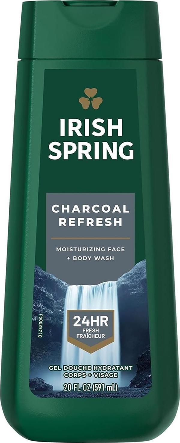 Irish Spring Charcoal Refresh Nemlendirici Yüz ve Vücut Yıkama 591ML - Image 1