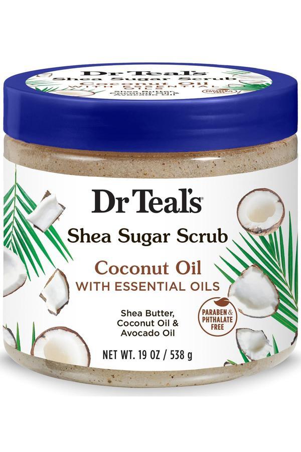 Dr.Teal's Shea Sugar Scrub Coconut Oil Vücut Şeker Peeling 538GR - Image 1