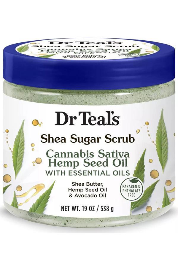 Dr.Teal's Shea Sugar Scrub Hemp Seed Oil Vücut Şeker Peeling 538GR - Image 1