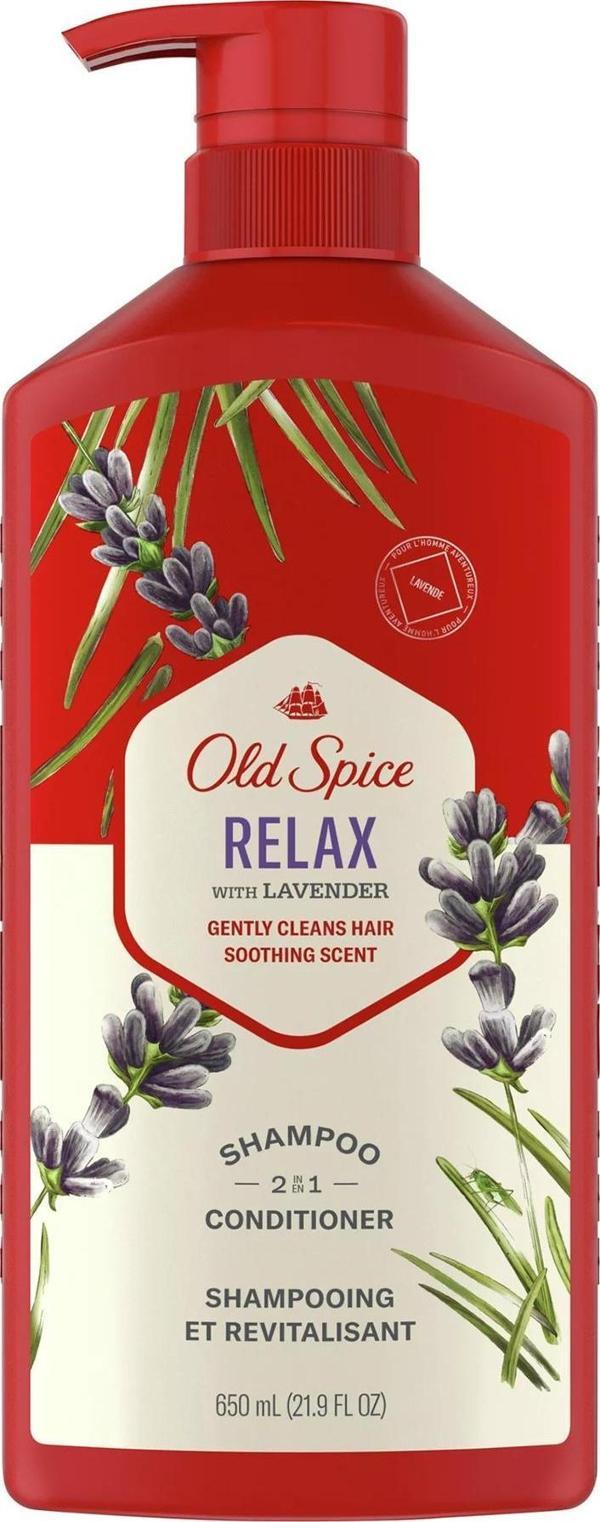 Old Spice Relax With Lavender 2in1 Şampuan ve Saç Kremi 650ML - Image 1