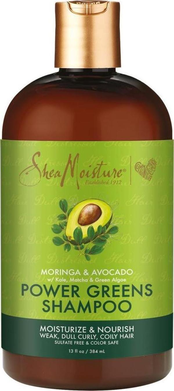 Shea Moisture Power Greens Moringa ve Avokado Yağlı Şampuan 384ML - Image 1