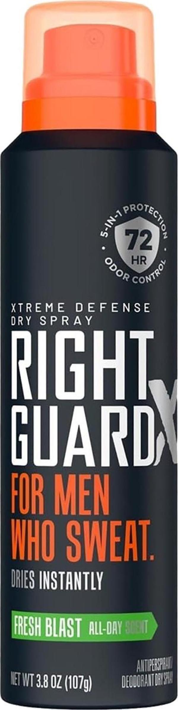 Right Guard Xtreme Defense Fresh Blast Antiperspirant Sprey Deodorant 107GR - Image 1
