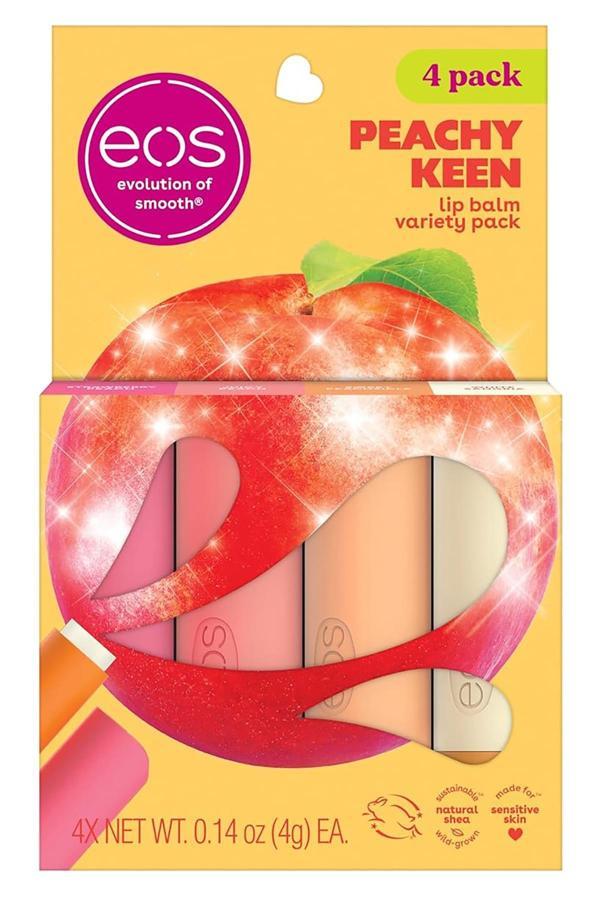 EOS Lip Balm Peachy Keen Dudak Balsamı Çeşit Paketi 4 Adet - Image 1