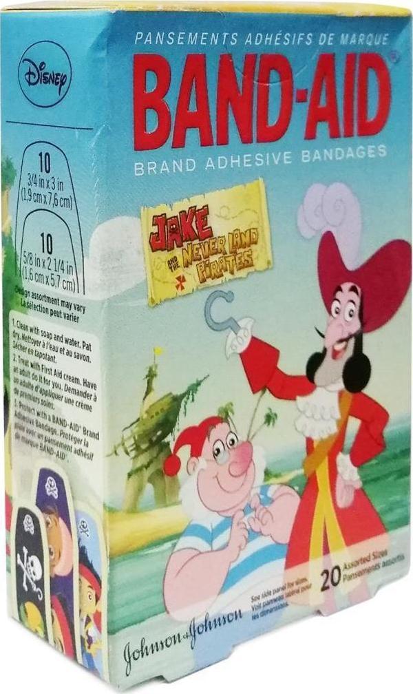 Band Aid Jake Never Land Pirates Yara Bandı 20 Adet Karışık Ölçü - Image 1