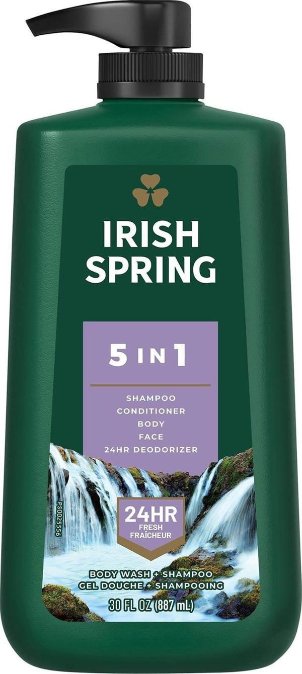 Irish Spring 5in1 Şampuan + Tüm Vücut Yıkama 887ML - Image 1