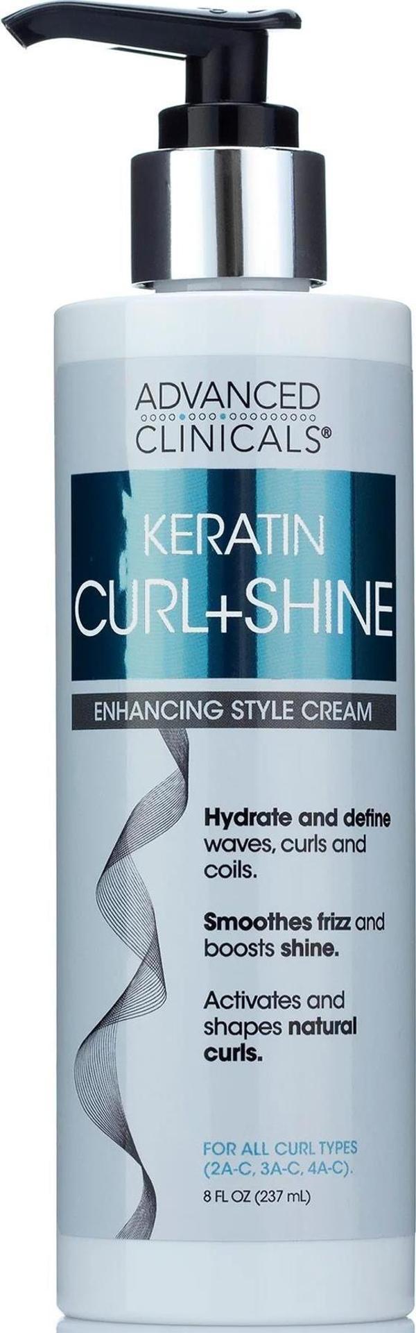 Advanced Clinicals Keratin Bukle+Parlaklık Kazandıran Şekillendirici Saç Kremi 237ML - Image 1
