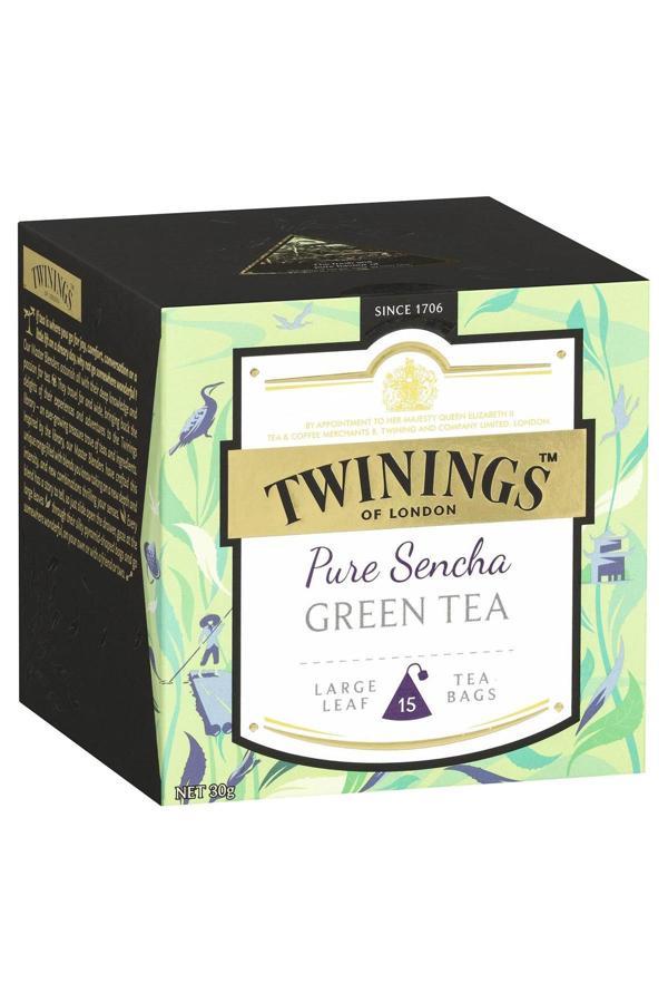 Twinings Pure Sencha Green Tea Bardak Poşet Çay 15 Adet - Image 1