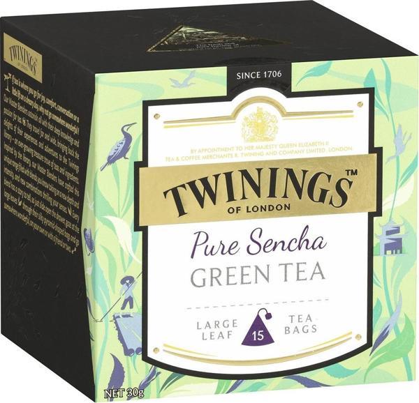 Twinings Pure Sencha Green Tea Bardak Poşet Çay 15 Adet - Image 1
