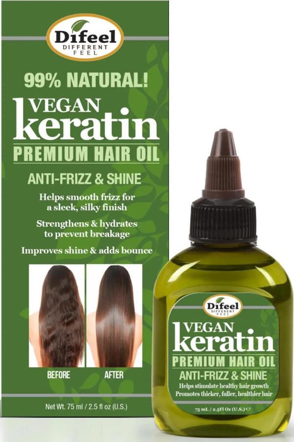 Difeel Vegan Keratin Kabarma Karşıtı Saç Bakım Yağı 75ML - Image 1