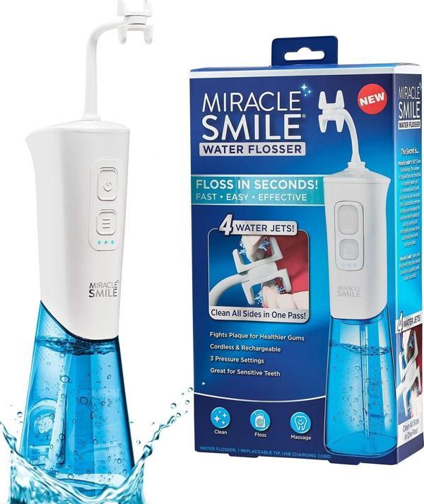 Miracle Smile Ağız Duşu Kablosuz USB Şarjlı 3 Başınç Modu - Image 1