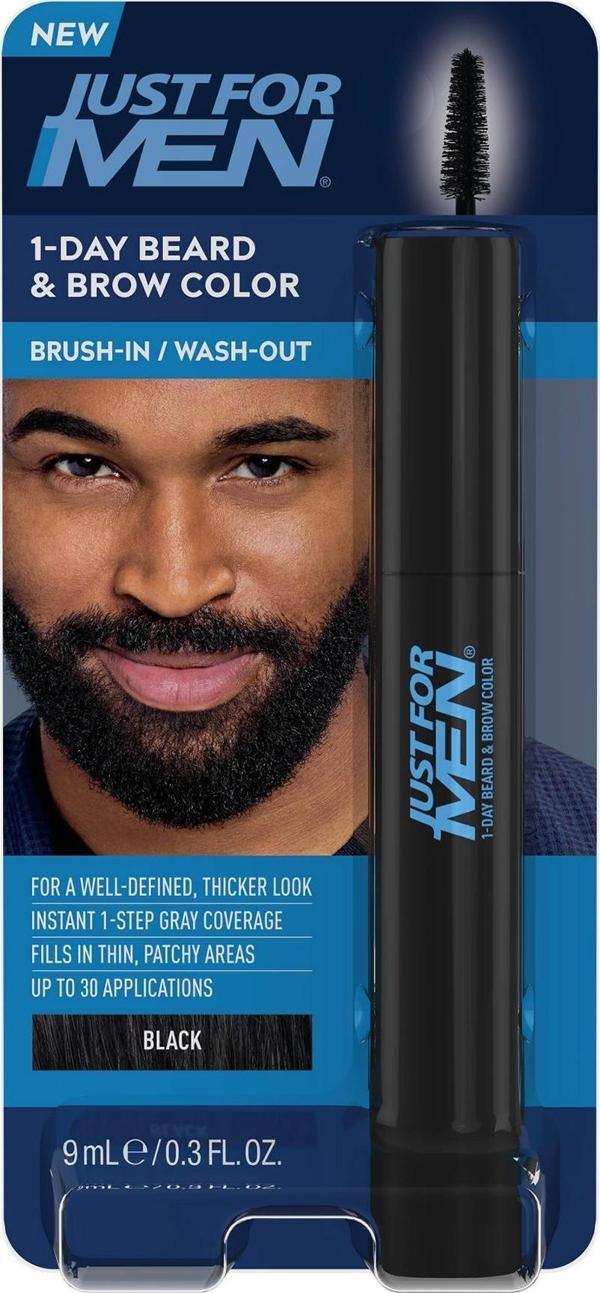 Just For Men 1 Günlük Geçici Sakal ve Kaş Boyası Siyah 9ML - Image 1