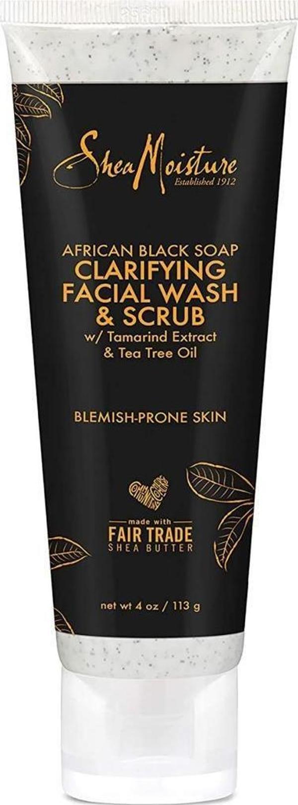 Shea Moisture Afrika Siyah Sabunu Yüz Yıkama ve Peeling 113GR - Image 1