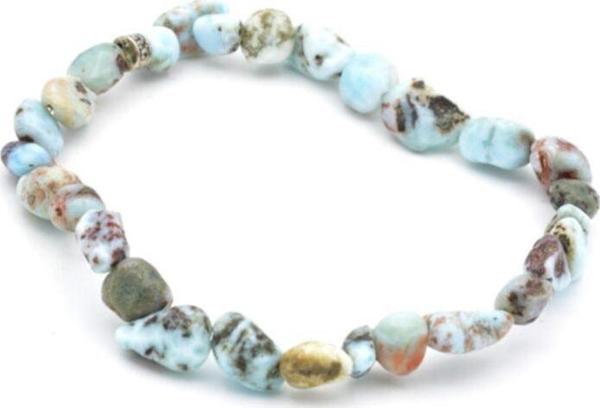 Hakiki Amorf Kesim Doğal Larimar Taşı Bileklik 1.kalite 002 - Image 1