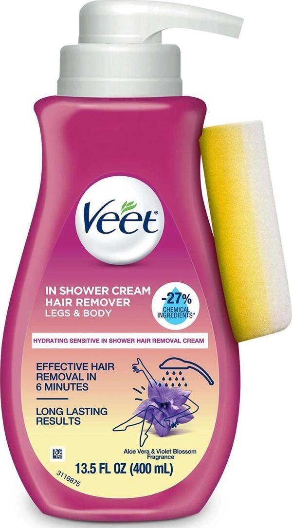 Veet Duşta Bacak ve Vücut Bölgesi Tüy Dökücü Krem 400ML - Image 1