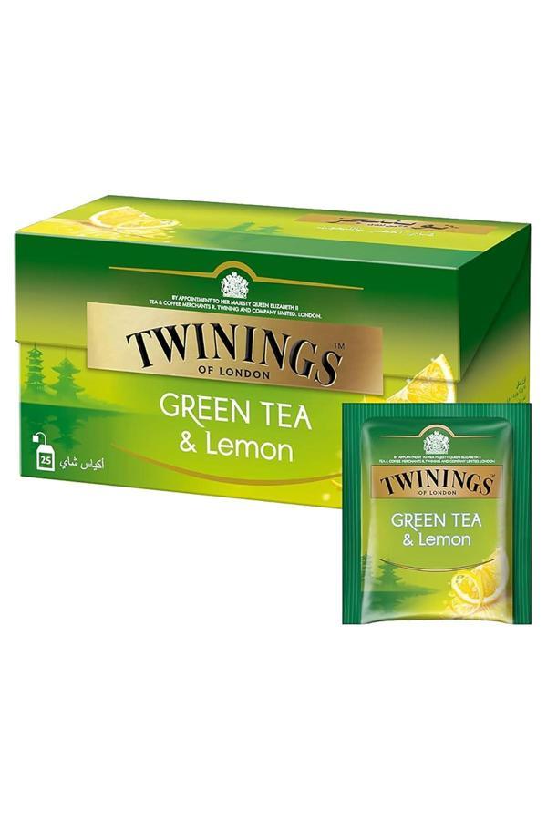 Twinings Limonlu Yeşil Çay 25'li Bardak Poşet - Image 1